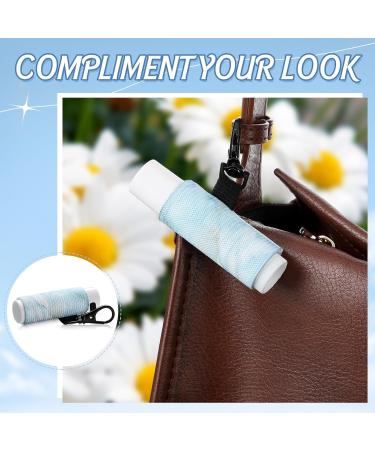 Sureio 10 Pack Lip Balm Holder Keychain - Compact Clip-On Lipstick & Lip Gloss Holder in Marble Style | Ideal for Travel & Storage - Buy Online on GoSupps.com