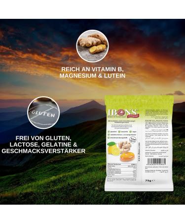 Buy IBONS Sugar-Free Lollipops 75g - Ginger Lemon Flavor | International Shipping - Buy Online on GoSupps.com