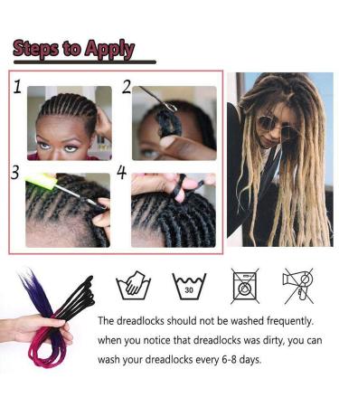 60.96cm Synthetic Hair Braids Extensions - 15pcs Hip-Hop Reggae Dreadlock Crochet Hair in Black Dark Gray & Silver Gray - Buy Online on GoSupps.com