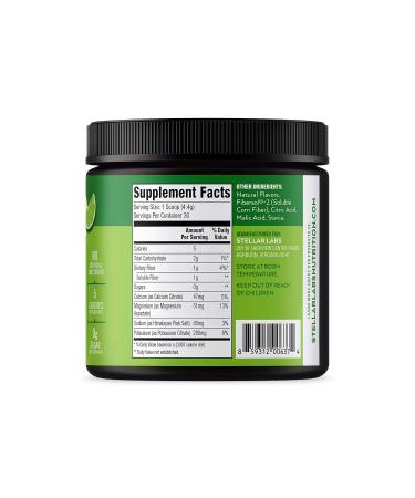Stellar Labs No Sugar Electrolyte Powder | Low FODMAP Hydration Mix | Keto Friendly Sugar Free Non-GMO Gluten Free | Lemon Lime - 30 Servings - Buy Online on GoSupps.com