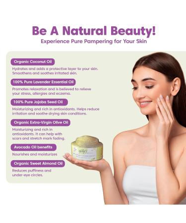 Gilly's Organics Sugar Scrub - Natural Lavender Coconut Exfoliating Body Scrub for Deep Hydration - 8oz Organic Formula for Men & Women - International Shipping Available - Buy Online on GoSupps.com