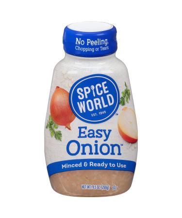 Spice World Easy Onion, 9.5 Ounce Squeeze Bottle, Ready to Use Minced Onion, No Chopping, No Tears All Squeezable Onion