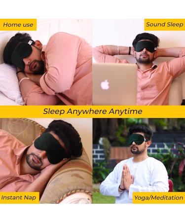 Buy Adjustable Bottle Green Eye Mask for Sleeping | Super Soft & Smooth Comfort for Night Shift Executives - Buy Online on GoSupps.com
