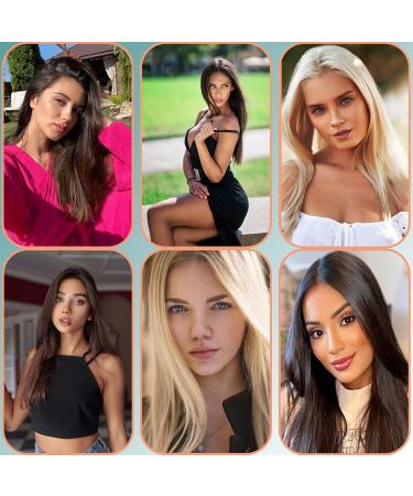 Cybelleza 20inch Long Straight Hair Extension Invisible Secret Wire Crown Hair Extensions Clip in One Piece Natural Synthetic Hairpiece for Women (Black) 20" - Straight Black - Buy Online on GoSupps.com