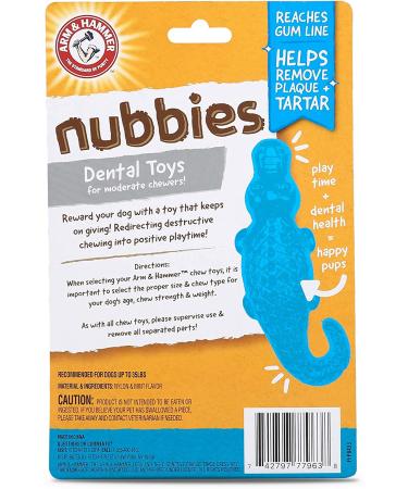 Arm & Hammer Nubbies Dental Chew Toy for Dogs - Plaque & Tartar Control Gator Toy - Buy Online on GoSupps.com