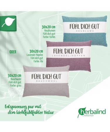 Herbalind Feel Good Herbal Pillows - Hay Flower Aromatherapy Cushions | 100% Cotton Warming Decorative Pillows | Perfect Gift 20x30 cm - Buy Online on GoSupps.com