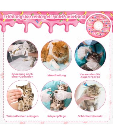Adjustable Soft Cat Collar | Anti-Bite Protective Donut Collar for Kittens & Puppies | Post-Surgery & Injury Relief (Rosa-L) - International Shipping Available - Buy Online on GoSupps.com