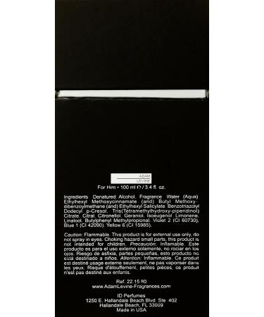 Adam Levine by Adam Levine for Men Eau De Toilette Spray 3.4 Ounce 3.4 Fl Oz (Pack of 1) - Buy Online on GoSupps.com