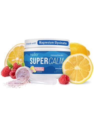 Nello Supercalm Drink Mix - Ashwagandha KSM 66 Magnesium Glycinate L-Theanine Vitamin D3 - Ashwagandha Root Extract Magnesium & L-Theanine Supplement - Focus & Support (30 Servings) Raspberry Lemonade 30 Servings (Pack of 1)