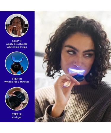 MOON Teeth Whitening Kit with LED Light - Gentle 5 Minute Treatment, Removes Coffee, Smoking, Wine Stains - Includes Water Flosser for Dental Care - Cordless - Buy Online on GoSupps.com