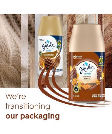 Glade Automatic Spray Refill, Air Freshener for Home and Bathroom, Cashmere Woods, 6.2 Oz, 2 Count - Buy Online on GoSupps.com
