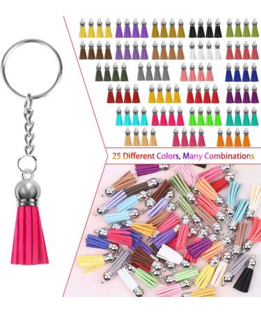 Cridoz 400pcs Tassel Keychain Set for DIY Crafts - Includes Key Chains, Tassels, Rings, Jump Rings, and Eye Pins - Perfect for Acrylic and Resin Keychain Blanks - Buy Online on GoSupps.com