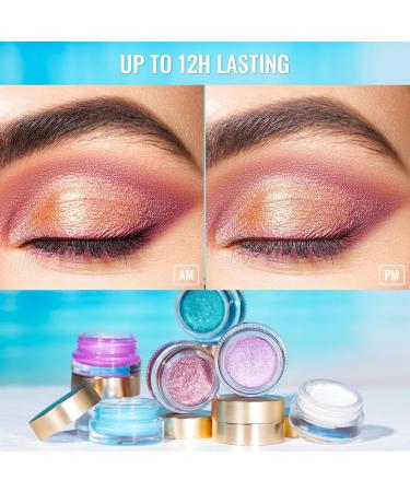 Oulac Glitter Eyeshadow - Light Pink Elder Shadow & Highlighter Duo | Waterproof Vegan & Cruelty-Free | Transparent Glitter Finish for Flawless Eye Makeup | 06g Sweet Pea - Buy Online on GoSupps.com