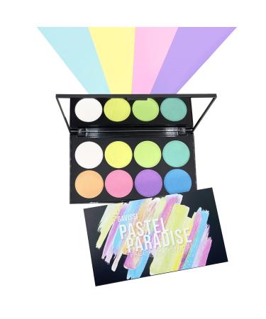 Gavissi Beauty 8 Color Face & Body Paint Palette - Water-Activated  Cake Retro Liner  Graphic Liner  Professional SFX Makeup  Special Effects  50g (Pastel Paradise)