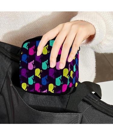 GIAPB Period Bag | Sanitary Napkin Holder & Makeup Pouch | Colorful Whale Background | Color 2769 - Buy Online on GoSupps.com