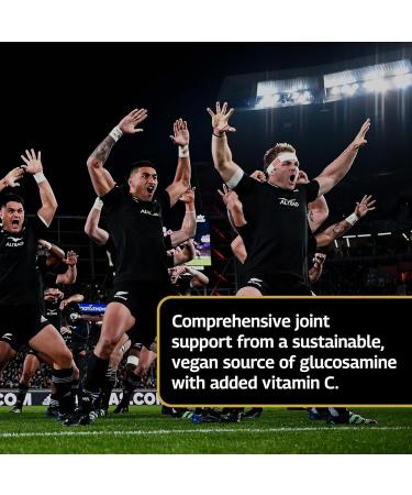 Healthspan Elite All Blacks Vegan Glucosamine HCI 1325mg (2 Months Supply) | Joint Support with Vitamin C | High Potency Vegan Alternative | Shellfish-Free - Buy Online on GoSupps.com