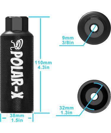 Volo Polar-X Aluminum Non-Slip BMX Stunt Peg for 20 Bikes - Black, Suitable for 3/8 Axles, Kids Cycling and Scooter Parkour - Buy Online on GoSupps.com