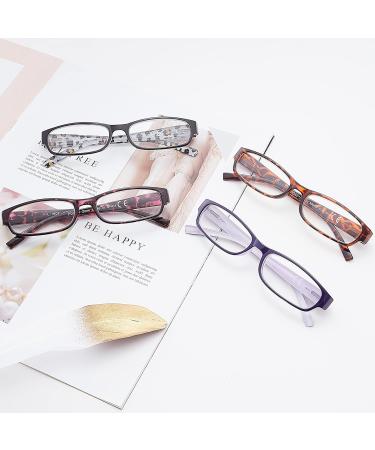 EYEGUARD Women's Reading Glasses 4 Pack - Beautiful Patterns - 2.00 Magnification - Buy Online on GoSupps.com