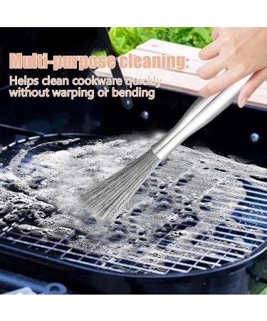 Metal Scrubber 304 Stainless Steel Pot Brush for Easy Initialization Steel Wire Cleaning Brush for Pots Steel Wool Scrubber Pads for Dishes Pots Pans and Ovens - Buy Online on GoSupps.com