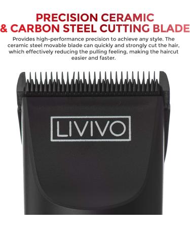 LIVIVO Digital Hair Clipper and Beard Trimmer Wireless Grooming Set with Extra Sharp Long Lasting Blades and Multiple Trimmer Attachments - Buy Online on GoSupps.com