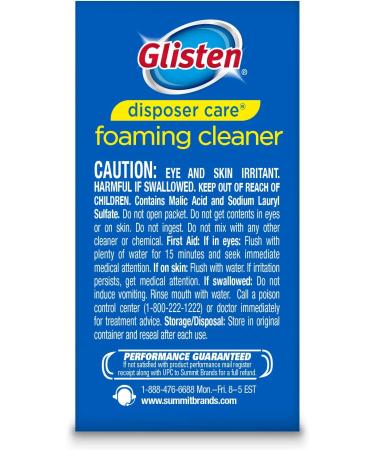 Glisten DP20B Disposer Care Foaming Garbage Disposer Cleaner - 20 Pack - Lemon Scented 24.5 oz - Powerful Disposal Cleanser - Buy Online on GoSupps.com