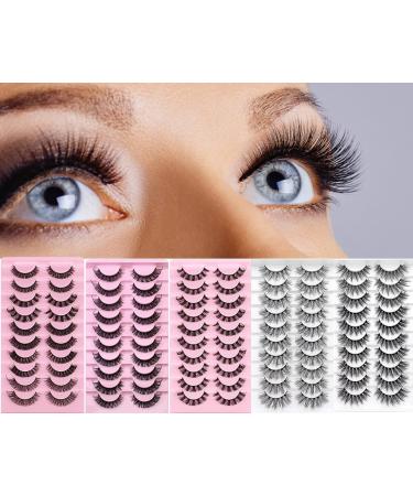 Shoprox Russian Strip Lashes - Fluffy False Eyelashes for Parties, Weddings & Gifts - Natural Look for All Eye Shapes | Non-Magnetic Fake Eyelashes - Buy Online on GoSupps.com