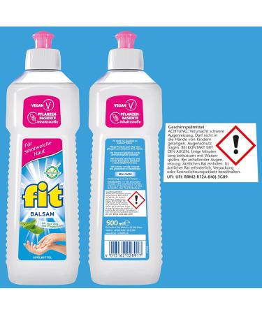 Fit Dishwashing Liquid 500ml - Vegan Skin-Friendly & Sustainable Hand Dish Cleaner - Buy Online on GoSupps.com