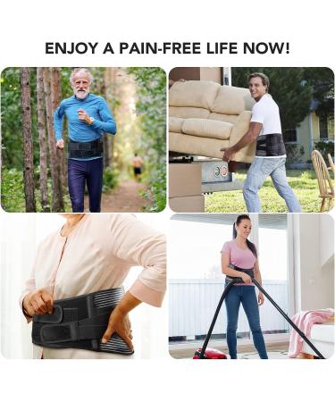 AGPTEK Back Support for Lumbar Pain Relief | International Shipping Available - Buy Online on GoSupps.com