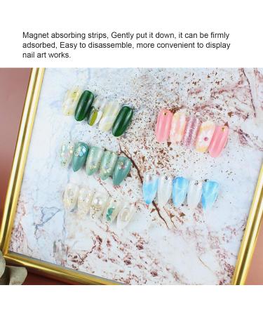 Walory Nail Art Display Stand - 10Pcs False Nail Tips Display Stand Nail Art Magnetic Practice Clear Acrylic Nail Holder Strip Manicure Showing Tools - Buy Online on GoSupps.com