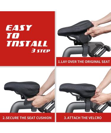 PeloFamily Bike Seat Cushion Compatible with Peloton Bike & Bike Plus  Gel Bike Seat Cover for Women & Men Comfort  Extra Soft Memory Foam Padded  11x7  Accessories for Most Narrow Bike Seat - Buy Online on GoSupps.com