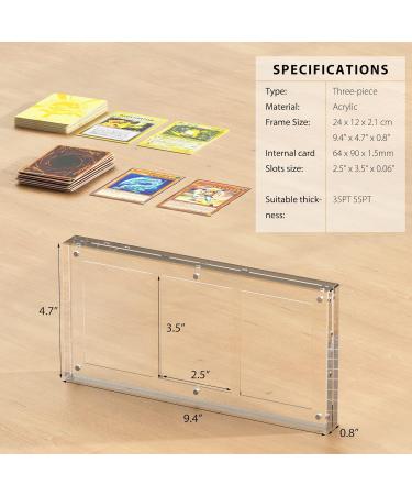 Wildnut Transparent Card Display Case - 35PT Acrylic TCG Triple Card Stand for Standard Comics, Sports, and Baseball Cards (20mm) - Buy Online on GoSupps.com