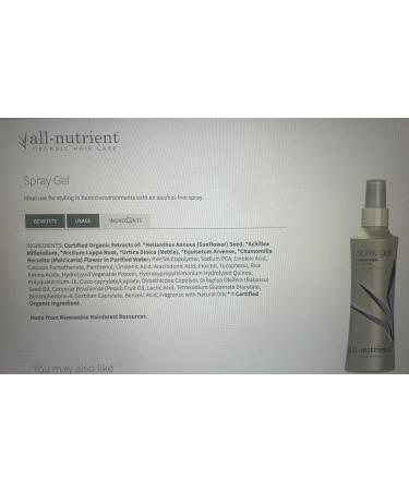 all nutrient Spray Gel 8.4 fl oz