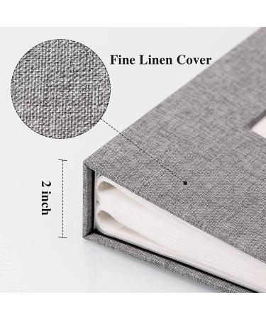 Vienrose Linen Photo Album - 300 Pockets for 4x6 Photos - Fabric Cover - Wedding, Family, Baby - Grey - Buy Online on GoSupps.com
