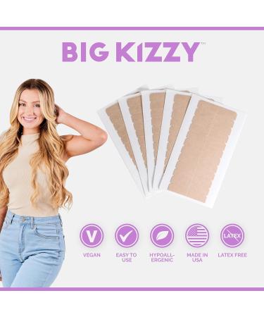 Buy Big Kizzy Regular Hold Tape - 144 Tabs | Strong Natural Hold for Extensions - Lasts 5-7+ Weeks - International Shipping Available - Buy Online on GoSupps.com