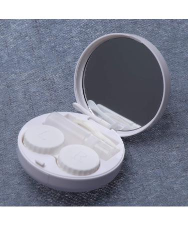 Milist Contact Lenses Travel Kit | Case Box with Tweezers & Lenses Holder | Compact Container for Women | Stylish White Lens Flask & Mirrors - Buy Online on GoSupps.com