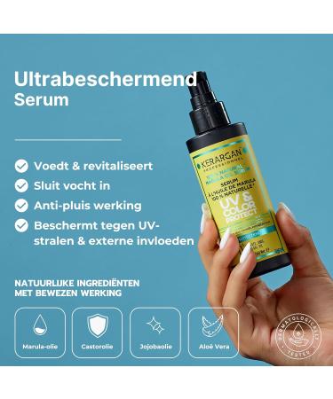 Sheny SAS Kerargan UVprotective Care Package with Marula Oil for Dry and Colored Hair Shampoo Conditioner Mask Serum and 17in1 Without Sulfates GMOs Mineral Oil 3x500 ml + 2x100 ml - Buy Online on GoSupps.com