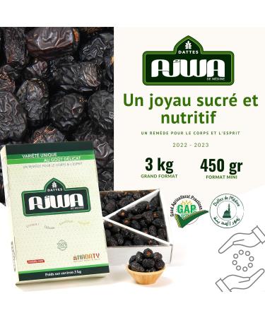 Premium Ajwa Dates from Medina 3kg - NADATY - A Remedy for Body and Mind - Buy Online on GoSupps.com