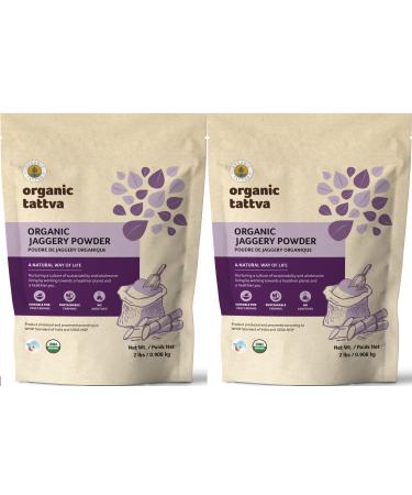 Organic Tattva Jaggery Powder 2 LBS Pack Each - 2 Packs Combo ($50 Value)