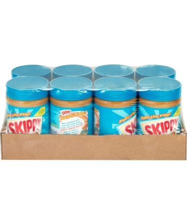SKIPPY Creamy Peanut Butter 16.3oz (Pack of 8) - Bulk Pack of Smooth Peanut Butter - Buy Online on GoSupps.com