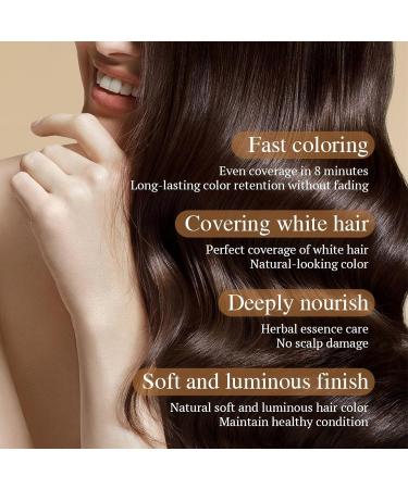 Shampooing de coloration naturelle au ginseng - 450 ml - Avec extrait de ginseng - Doux pour le cuir chevelu - Colorant et nourrissant - Facile utiliser (noir) - Buy Online on GoSupps.com