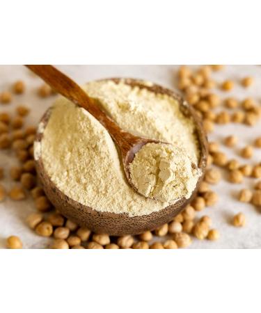 Organic Garbanzo Bean Flour 1 lb - Non-GMO Chickpea Flour | High Protein & Fiber, Stone Ground, Kosher, Vegan | USA Product - Buy Online on GoSupps.com
