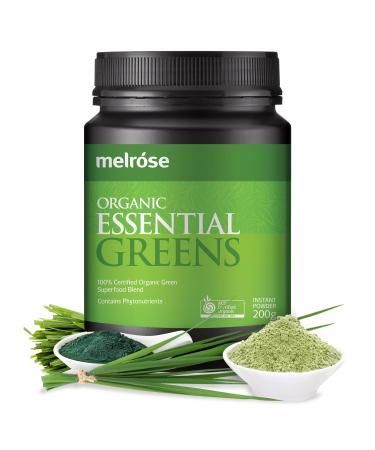 Melrose Essential Greens Superfood Powder Enhance Gut Health & Detoxification Organic Wheatgrass Barley Chlorella & Spirulina Gluten-Free Vegan Non-GMO & ACO Certified Organic 1 Month Supply