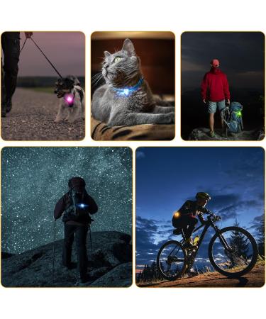 Auauy 5-Piece LED Dog Collar & Safety Light Set - Waterproof Silicone Reflectors for Cats & Dogs - Ideal for Jogging & Backpack Use - Buy Online on GoSupps.com