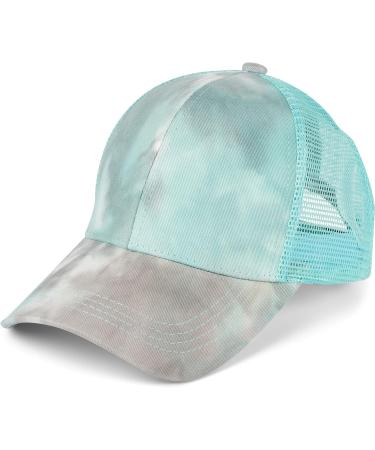 Stylbreaker Women s Ponytail Baseball Cap - Adjustable Batik Look with Mesh Gray-Turquoise Velcro Fastener - Perfect for Any Outdoor Activity - Buy Online on GoSupps.com