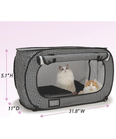 Necoichi Portable Stress-Free Cage Carrier and Litter Box - Indoor/Outdoor Travel - No.1 Seller in Japan - Black - Buy Online on GoSupps.com