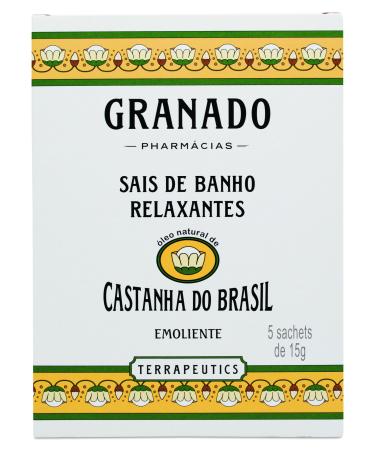 Linha Terrapeutics Granado - Sais de Banho Castanha do Brasil (5 x 15 Gr) - (Granado Terrapeutics Collection - Brazil Nut Bath Salts (5 x Net 0.53 Oz))