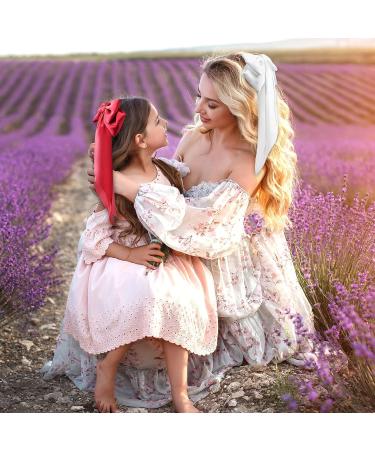 Lolalet 3 Pack Satin Hair Bows for Women and Girls - Black/White/Red - Buy Online on GoSupps.com