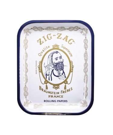ZIG-ZAG Papers Metal Rolling Tray - Large - White