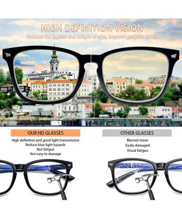5 Pack Blue Light Blocking Reading Glasses - Square Fashion Computer/Gaming TV Glasses (5C A 1.75) - Buy Online on GoSupps.com
