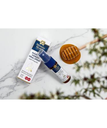 Manuka Health Manuka Honey Oral Spray with Propolis - 0.67 oz | Natural Throat Care - Buy Online on GoSupps.com